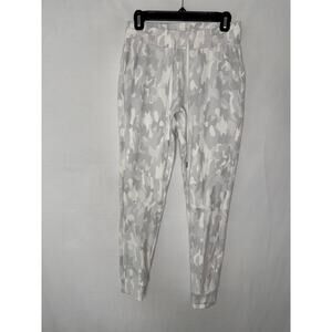 Buff Bunny Collection Jasmine Jogger Pants white gray camo Athletic Sporty Med
